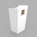 White Sample Display Box With Brown Label And Simple Clean Design 3d model