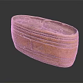 Elegant Wooden Oval Decorative Ornament Set With Intricate Carved Patterns For Home Decoration