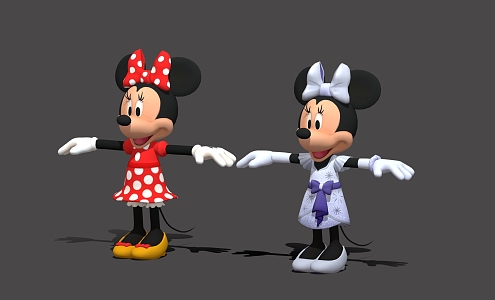 Mickey Mouse Minnie Disney Cartoon Characters Cartoon Mouse Anime Characters Anime Characters 3d model