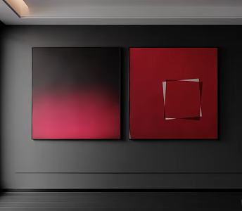 Modern Minimalist Hanging Paintings 3d model