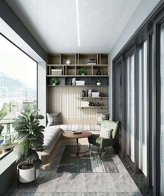 Modern Balcony 3d model