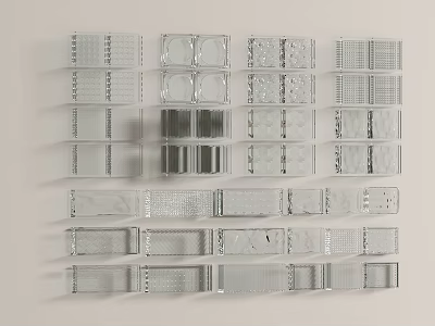 Modern Room Divider Design Collection With Transparent Textured Panel Styles 3d model