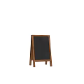 Small Wooden Easel Chalkboard Stand With Black Surface For