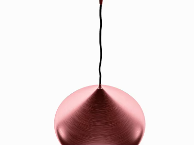 Rose Gold Brushed Metal Spherical Pendant Light For Modern Interior Decoration 3d model