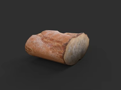 Freshly Baked Homemade Artisan Bread With Golden Crust And Soft Interior 3d model