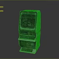 Old Vintage Arcade Machine With Retro Screen Buttons And Coin Slot On Dark Background