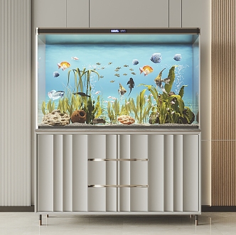 modern aquarium 3d model