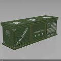 U.S. Army Green Weapon Storage Box With Stars American Flag And Made in USA