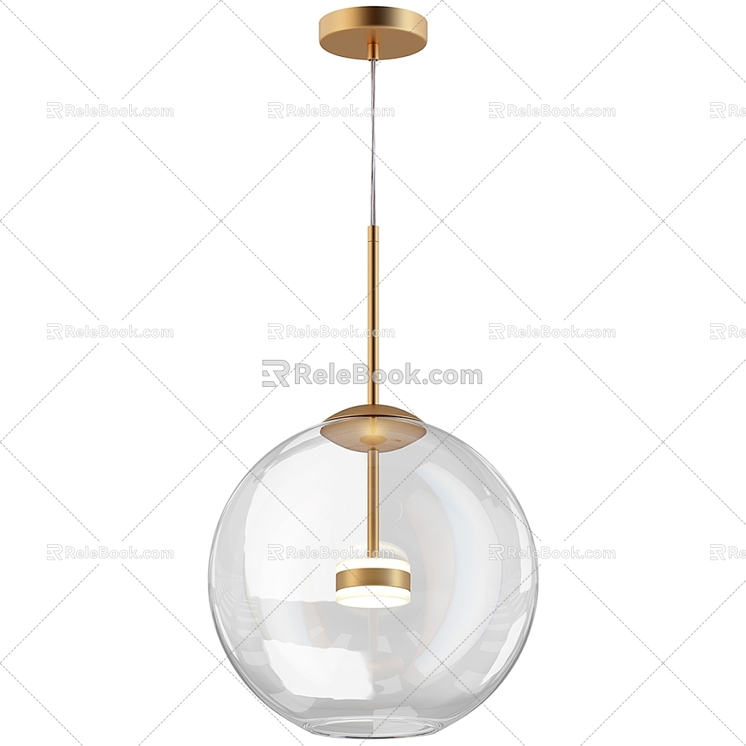 Nordic Chandelier Bedside Simple Light Luxury Single Head Creative Cafe Restaurant Shop Bar Glass Lamps model