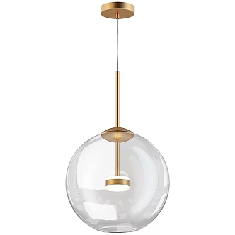 Nordic Chandelier Bedside Simple Light Luxury Single Head Creative Cafe Restaurant Shop Bar Glass Lamps 3d model