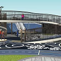 Beautiful Park Landscape Design With Circular Elements Curved Paths And Green Trees