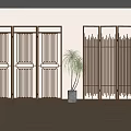 New Chinese-style screen partition 3d model