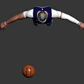 Basketball Player Equipment Including Clippers Jersey Goggles Arm Sleeves Knee Sleeves And Ball