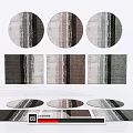 Modern Square Rugs With Striped Patterns In Neutral Tones For Home Decor 3d model