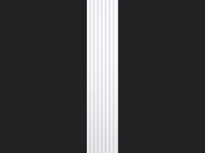 Black and White Wall Surface with White Decorative Vertical Lines in Modern Design 3d model