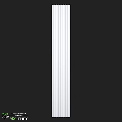 Black and White Wall Surface with White Decorative Vertical Lines in Modern Design 3d model