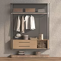 Modern Wardrobe Glass Door Design With Hanging Area Drawers Storage Boxes Hat And Bags