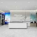 Hisense Store Interior With Display Counter And Appliances On Show 3d model