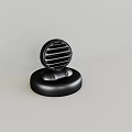 Black Circular Hardware Tool With Striped Top And Stable Base Design