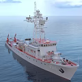 modern naval minesweeper 3d model