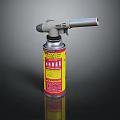 Portable Blow Torch With Metal Nozzle And Red Yellow Canister Design