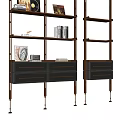 Elegant Modern Wine Rack With Metal Frame Black Drawers And Display Shelves