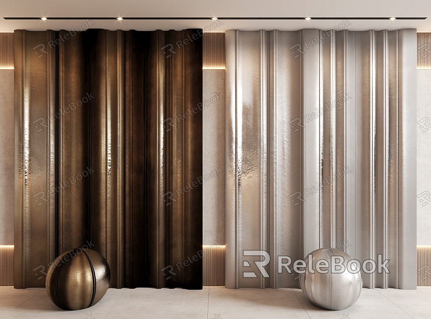 Stainless steel background wall, stainless steel plate, ancient copper plate model