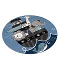 Carpet Floor Mat Cartoon Carpet Round Carpet 3d model