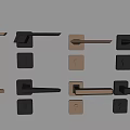 Door handle door lock 3d model