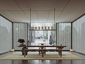New Chinese Tea Room 3d model