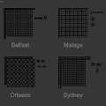 Decorative Tiles with Intricate Patterns in Belfast and Malaga Styles for Interior Design