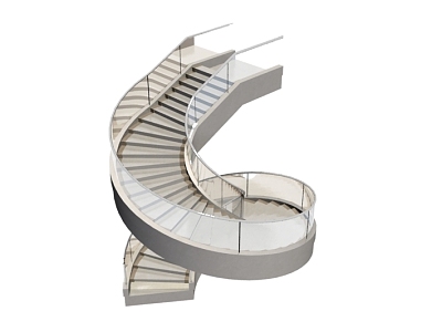 Stairs Rotating Stairs Glass Stairs Solid Wood Stairs Creative Stairs 3d model