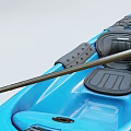 Lightweight Blue Recreational Kayak With Paddle Comfortable Seat And Storage