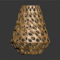 Modern Golden Hollow Out Design Vase With Elegant Decorative Pattern