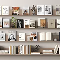 Bookshelf Books Book Decorations 3d model