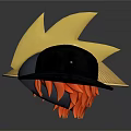 Decorative Hats Collection Including Bamboo Conical Black Lightning And Bowler Styles With Red Trim