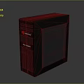 Megatronics Power Tech Black Desktop Computer Case With Modern Front Panel Ventilation Design 3d model
