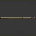 Ancient Decorative Hammer Weapon With Intricate Golden Patterns And Long Handle