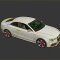 White Two Door Car With Modern Sleek Exterior And Black Roof Design