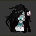 Fantasy Lion Head Game Movie Character With Long Hair Pointed Ears And Glowing Lines