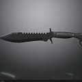 Military Tactical Knife With Sharp Serrated Blade Metal Handle And Leather Cord