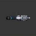 Blue And White Futuristic Sci Fi Gun Featuring Mechanical Design Advanced Tech And Modern Structure 3d model