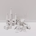 Modern toys children's toy building blocks 3d model