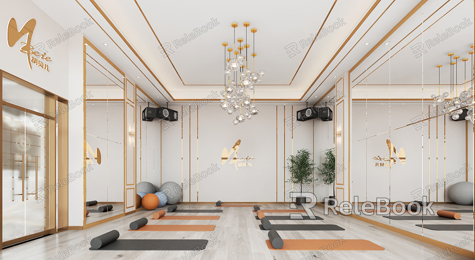 Light Luxury Yoga Room model