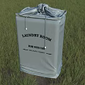 Laundry Room Storage Basket With Care Label And Durable Practical Design 3d model