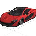 Orange Sports Car With Sleek Aerodynamic Design And Black Accents In Empty Space