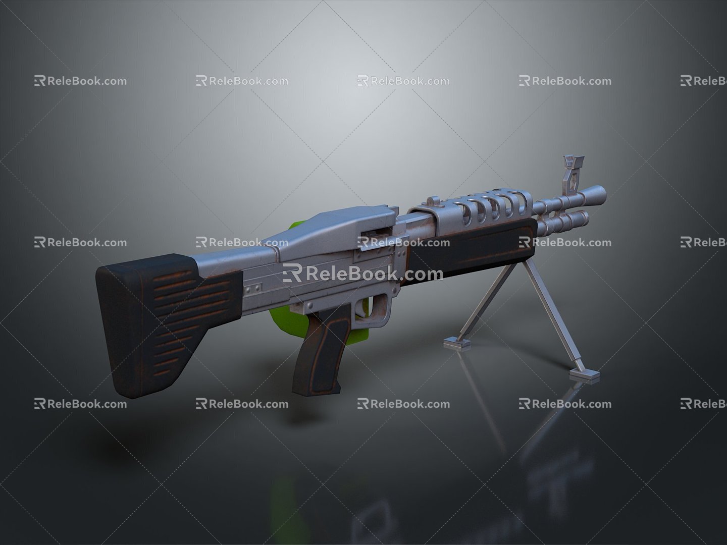 rifle semi-automatic rifle combat rifle battle rifle carbine war rifle attack rifle 3d model