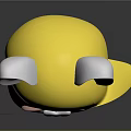 Cute Cartoon Rabbit Character With Yellow Hat Outfit And White Ears Smiling Tongue Out