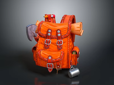 Camping backpack travel bag travel backpack camping bag mountaineering bag hiking backpack travel bag 3d model