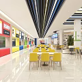 Hotel Lobby Self-service Weighing Area With Modern Interior And Digital Displays